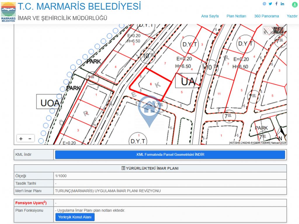 FULL DENIZ MANZARALI KONUT İMARLI SATILIK ARSA