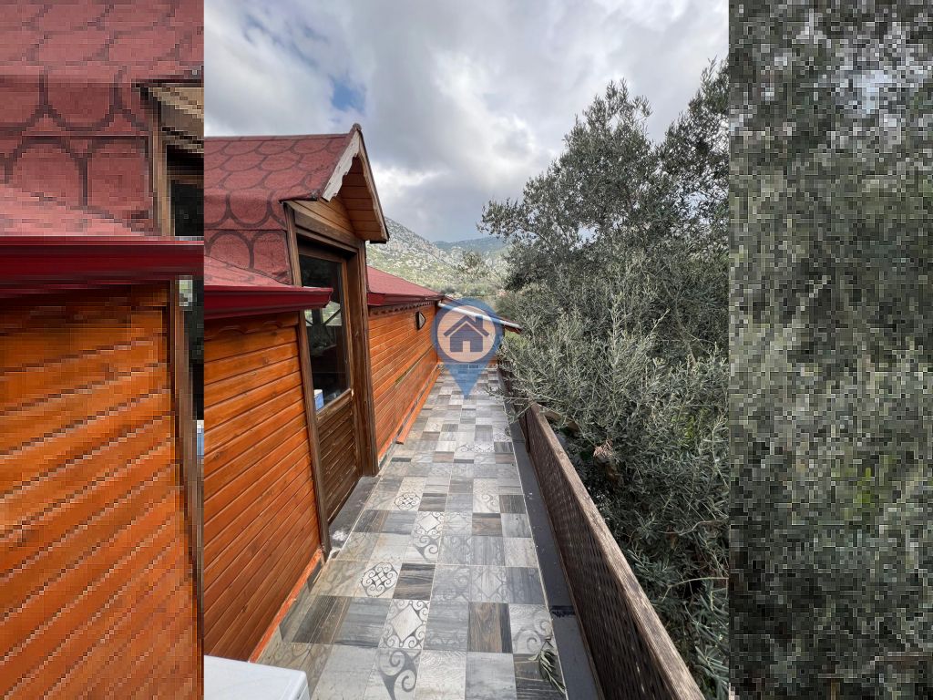 MARMARİS SÖĞÜT MAHALLESİNDE SATILIK HAVUZLU AHŞAP EV